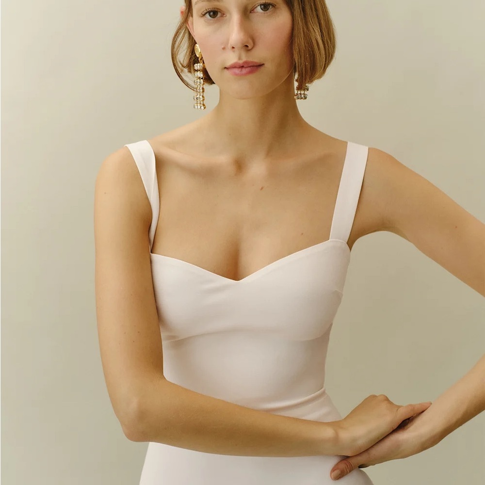 Reformation Ivory Fringe Midi Dress - Picture 4 of 10